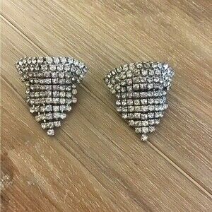 Vintage Rhinestone Shoe Clips 1950s